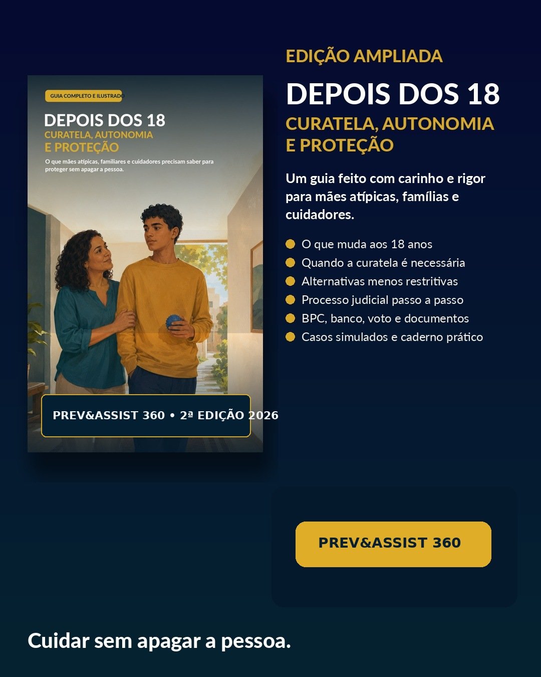 Capa do e-book Depois dos 18 — Curatela, autonomia e proteção